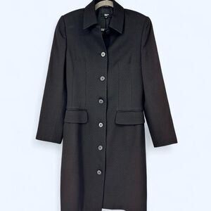Philippe Adec Paris Matelasse Jacquard Snakeskin Pattern Tailored Car Coat